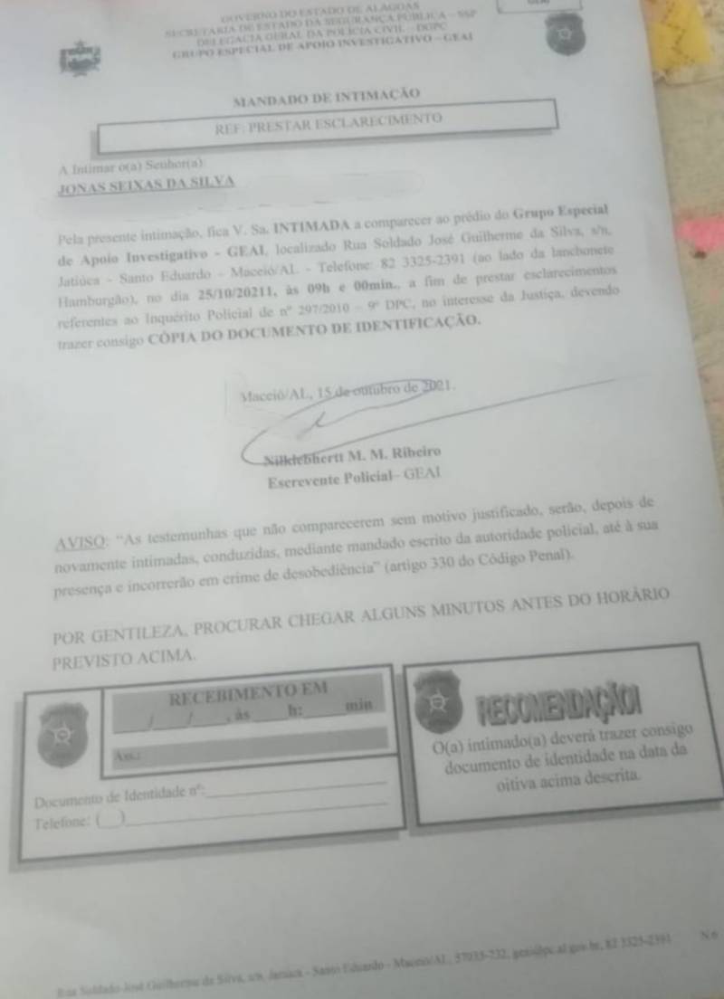 Caso Jonas Seixas Desaparecido Intimado Pela Pol Cia Civil E Fam Lia