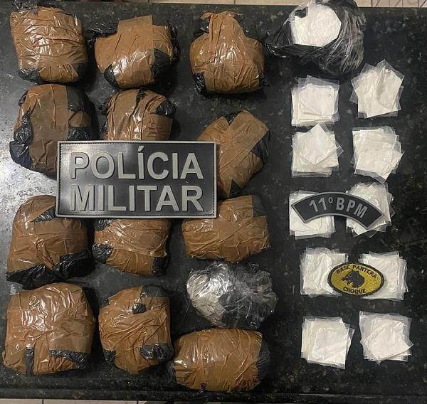 PM prende dois homens com mais de 1kg de cocaína na zona rural de Penedo-AL 