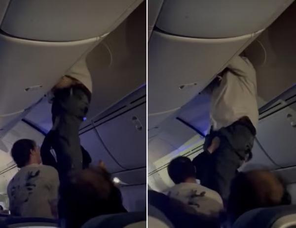VÍDEO: Passageira diz que pessoas 'voaram' para o teto do avião durante turbulência em voo desviado para Natal