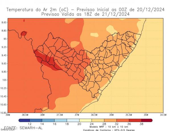 Verão 2024/2025 em Alagoas deve ser de altas temperaturas e chuvas abaixo da média