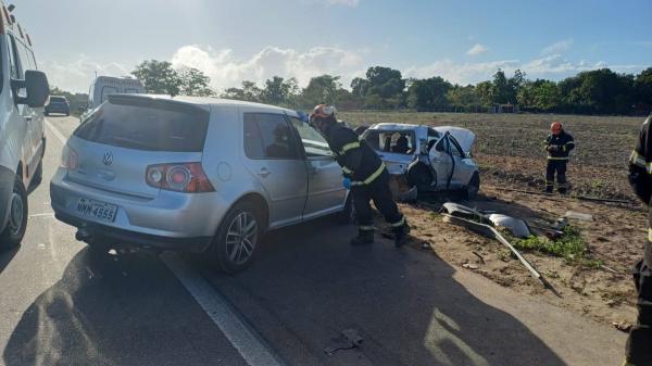 Colisão entre veículos na BR-316 deixa quatro feridos em Atalaia 