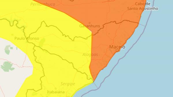 Inmet renova alertas de chuvas intensas para Alagoas até sexta-feira (7) 