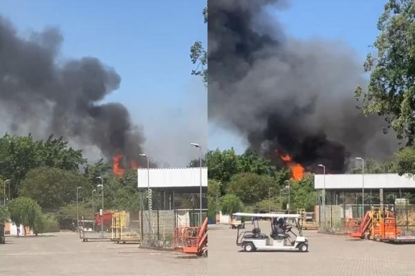 VÍDEO: Incêndio atinge Estúdios Globo e destrói cidade cenográfica