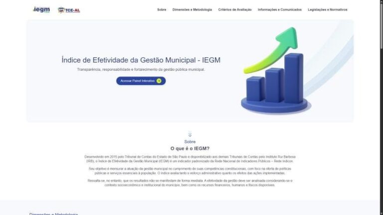 TCE/AL lança novo site do IEGM com painel interativo de Business Intelligence – AMA