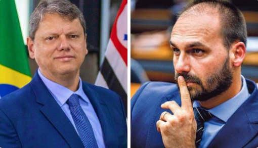 Eduardo Bolsonaro critica Tarcísio e cita “subserviência servil às elites”